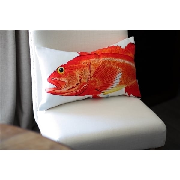 Pillow Decor Rockfish Decorative Pillow 12x19 Double Sided Polyester Indoor Outdoor Image 4