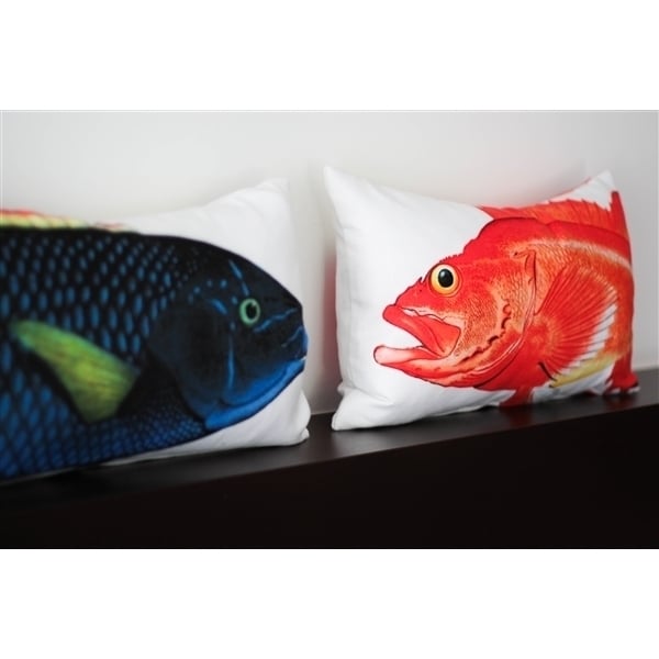 Pillow Decor Rockfish Decorative Pillow 12x19 Double Sided Polyester Indoor Outdoor Image 5