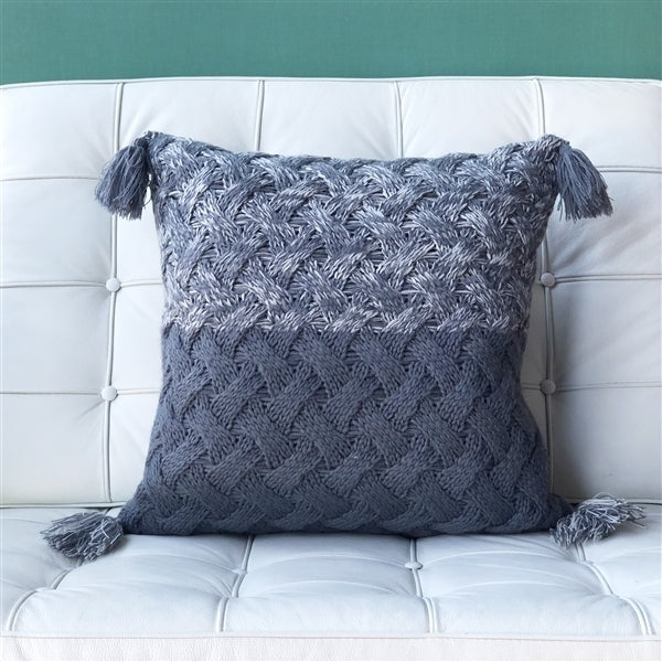 Pillow Decor - Hygge Winter Field Cross Knit Pillow Image 3