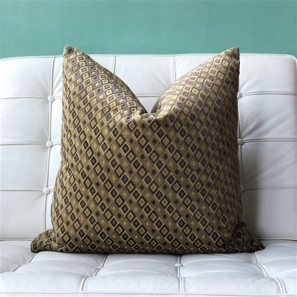 Pillow Decor Jager Sage Diamond Velvet Throw Pillow 20x20 Square Soft Texture Image 4