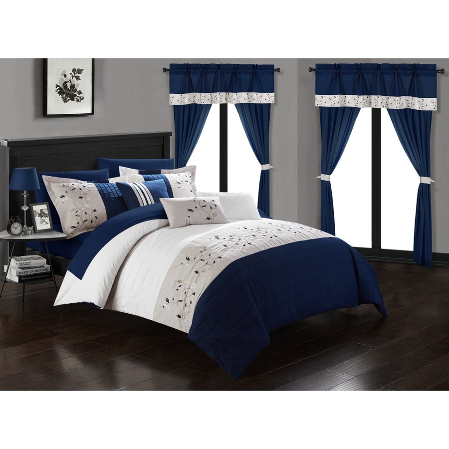 Sonita 20-Piece Bedding Set With Comforter, Sheets & Curtains, Mult. Colors Image 1