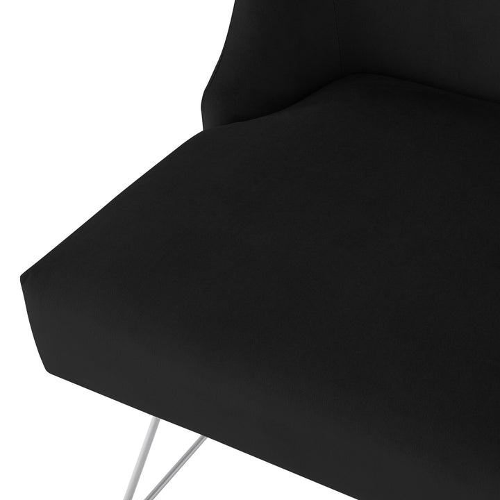 Omanta Vanity Stool-Upholstered-Metal Base-Armless Image 7