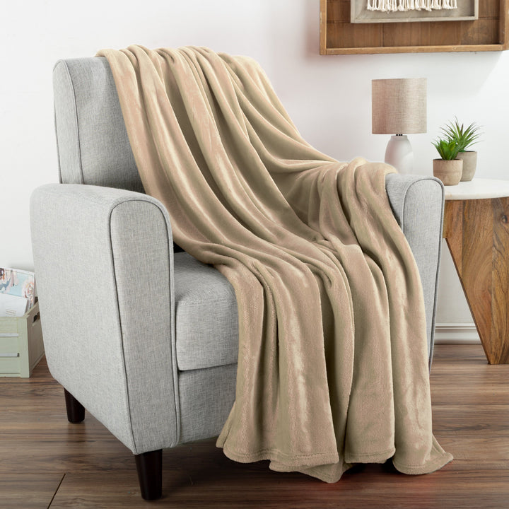 Fleece Throw Blanket- For Couch, Home Dcor, Sofa and Chair- Oversized 60 x 70- Lightweight, Soft and Plush Microfiber Image 3