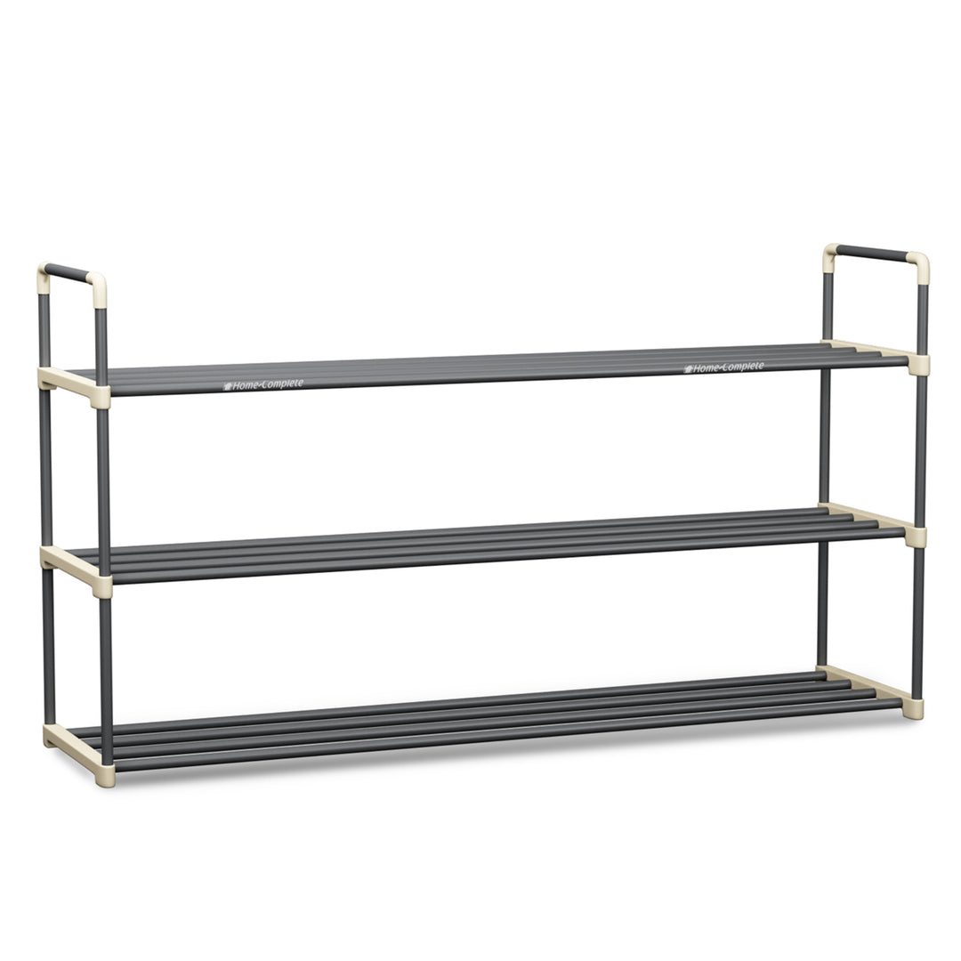 Shoe Rack with 3 Shelves-Three Tiers for 18 Pairs-For Bedroom, Entryway, Hallway, and Closet- Space Saving Storage Image 1
