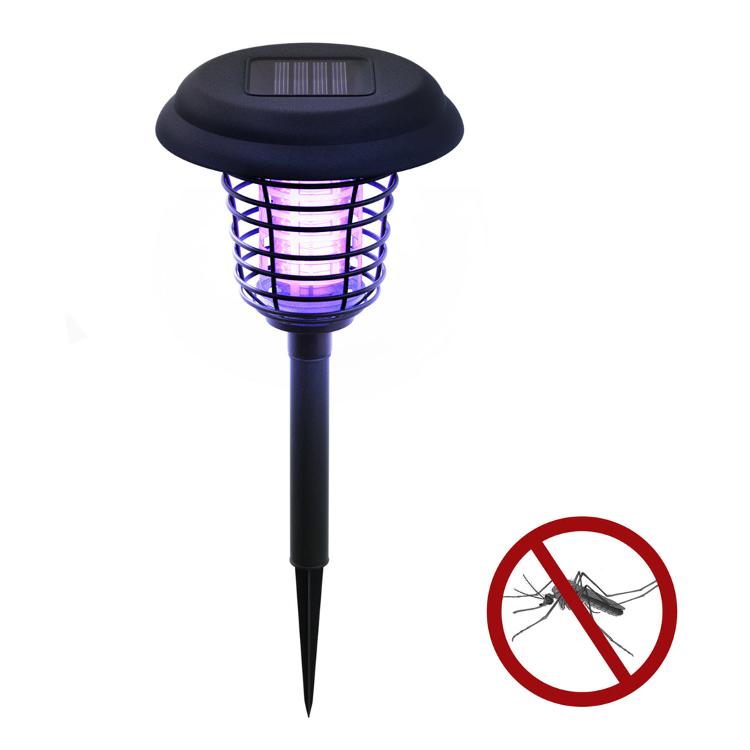 Solar Powered Light, Mosquito and Insect Bug Zapper-LED/UV Radiation Outdoor Stake Landscape Pathway Image 5