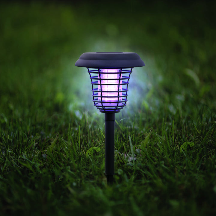 Solar Powered Light, Mosquito and Insect Bug Zapper-LED/UV Radiation Outdoor Stake Landscape Pathway Image 7