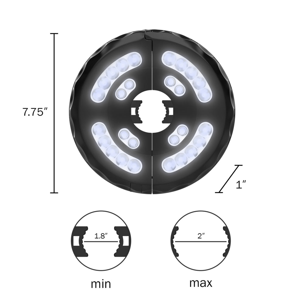 Rechargeable Patio Umbrella Light- Cordless 28 LED Lights, 3 Brightness Modes- Battery Operated with USB Charging Cord Image 2