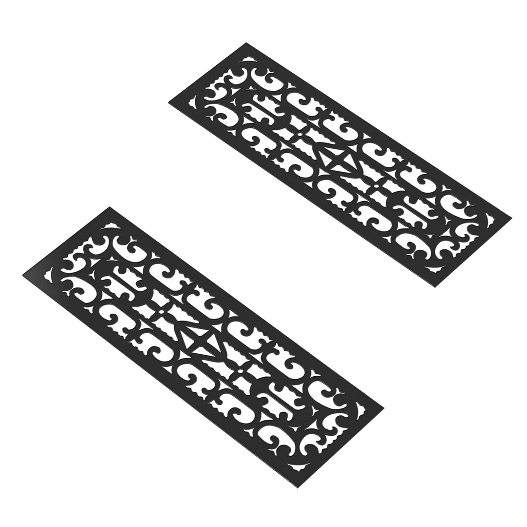Non-Slip Stair Mats with Traction Control Grip- Heavy Duty Rubber Tread, Ornate Design For Indoor/Outdoor Use, Set of 2 Image 7