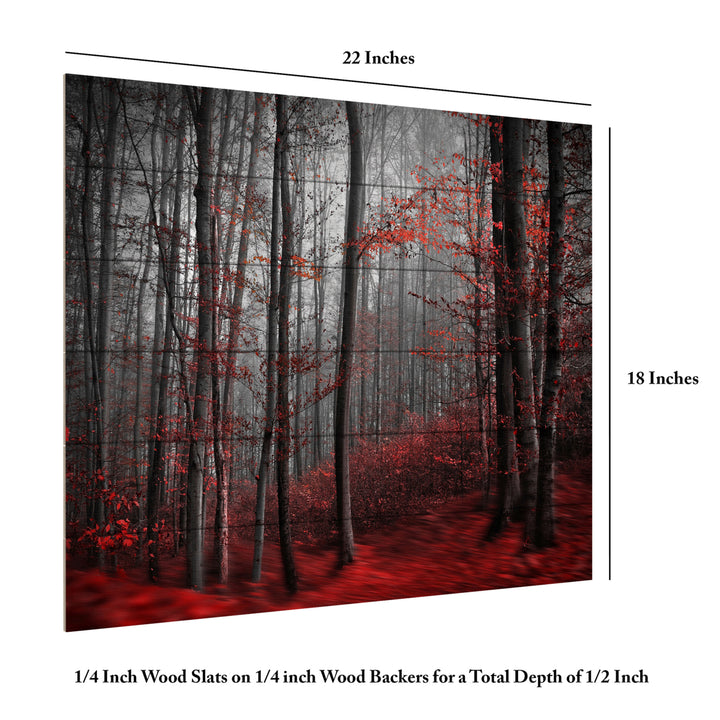 Wooden Slat Art 18 x 22 Inches Titled Bloody River Ready to Hang  Picture Image 6