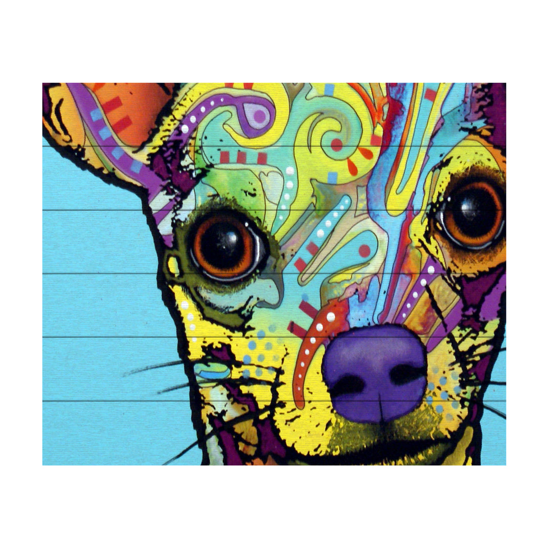 Wooden Slat Art 18 x 22 Inches Titled Chihuahua Ready to Hang  Picture Image 2