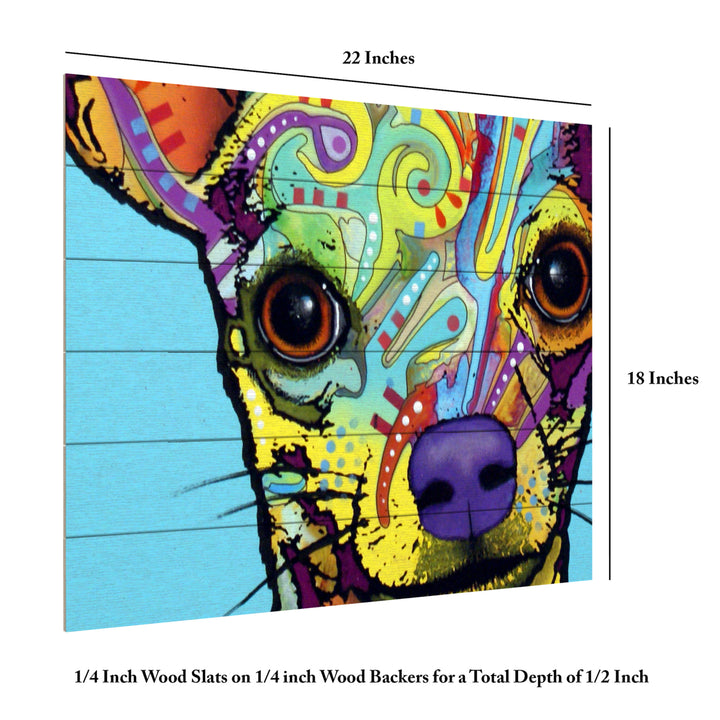 Wooden Slat Art 18 x 22 Inches Titled Chihuahua Ready to Hang  Picture Image 6