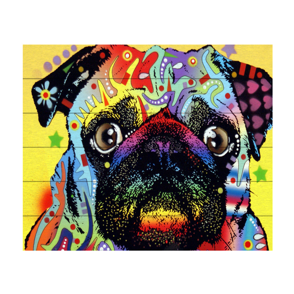 Wooden Slat Art 18 x 22 Inches Titled Pug Ready to Hang  Picture Image 2