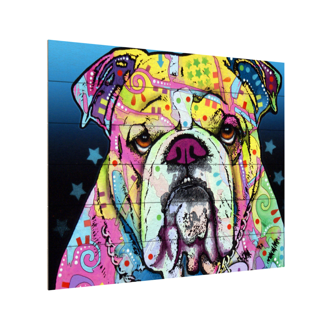 Wooden Slat Art 18 x 22 Inches Titled The Bulldog Ready to Hang  Picture Image 3