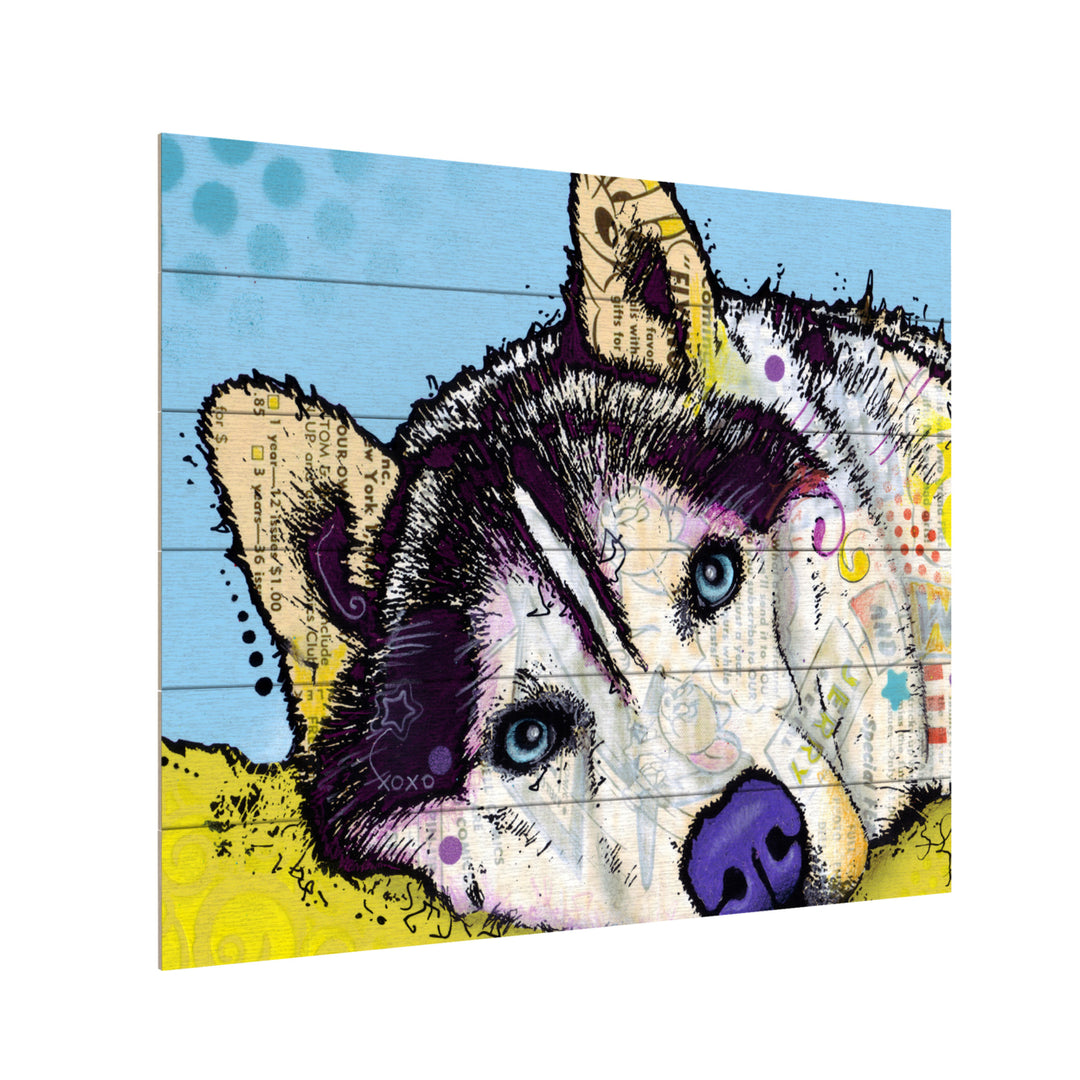 Wooden Slat Art 18 x 22 Inches Titled Siberian Husky II Ready to Hang Picture Image 3