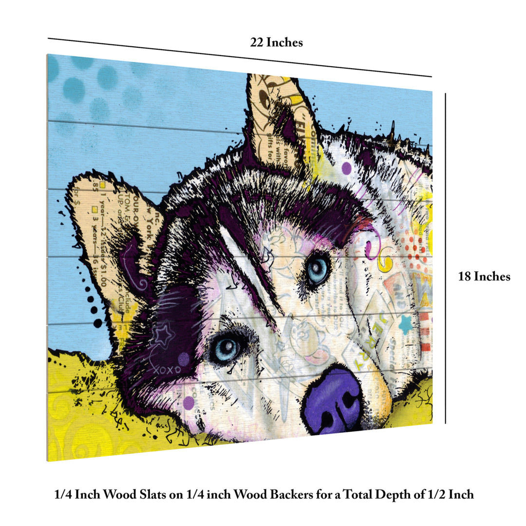 Wooden Slat Art 18 x 22 Inches Titled Siberian Husky II Ready to Hang Picture Image 6