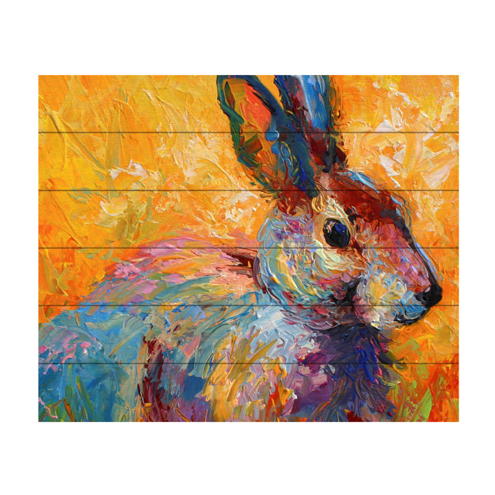 Wooden Slat Art 18 x 22 Inches Titled Bunny IV Ready to Hang Picture Image 2