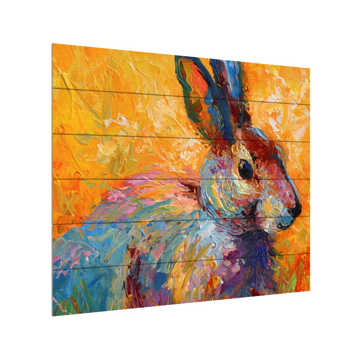 Wooden Slat Art 18 x 22 Inches Titled Bunny IV Ready to Hang Picture Image 3