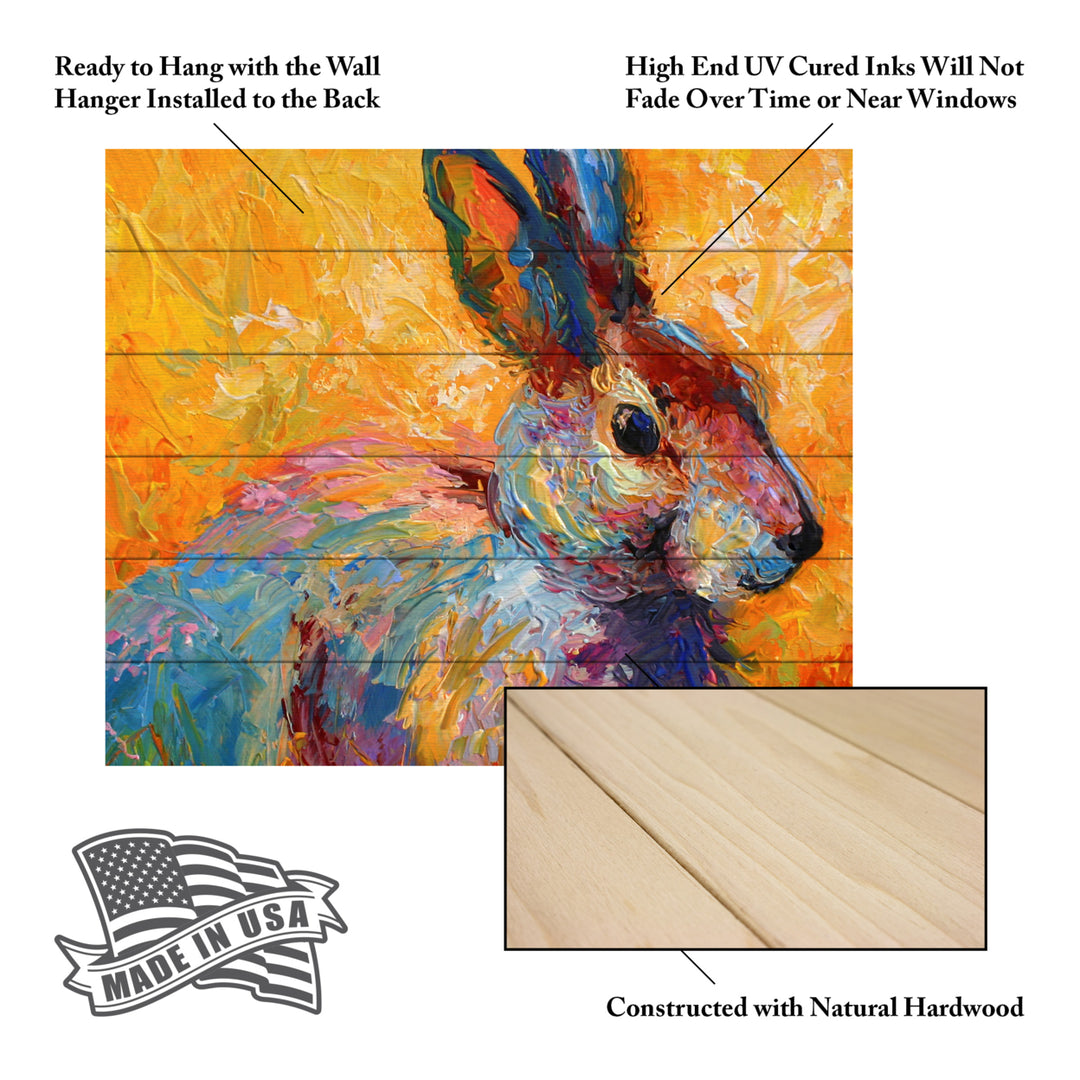 Wooden Slat Art 18 x 22 Inches Titled Bunny IV Ready to Hang Picture Image 5