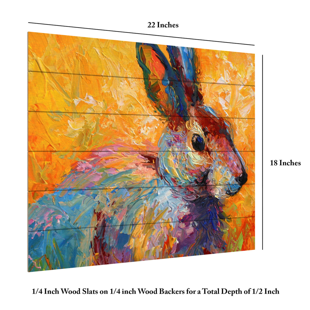 Wooden Slat Art 18 x 22 Inches Titled Bunny IV Ready to Hang Picture Image 6