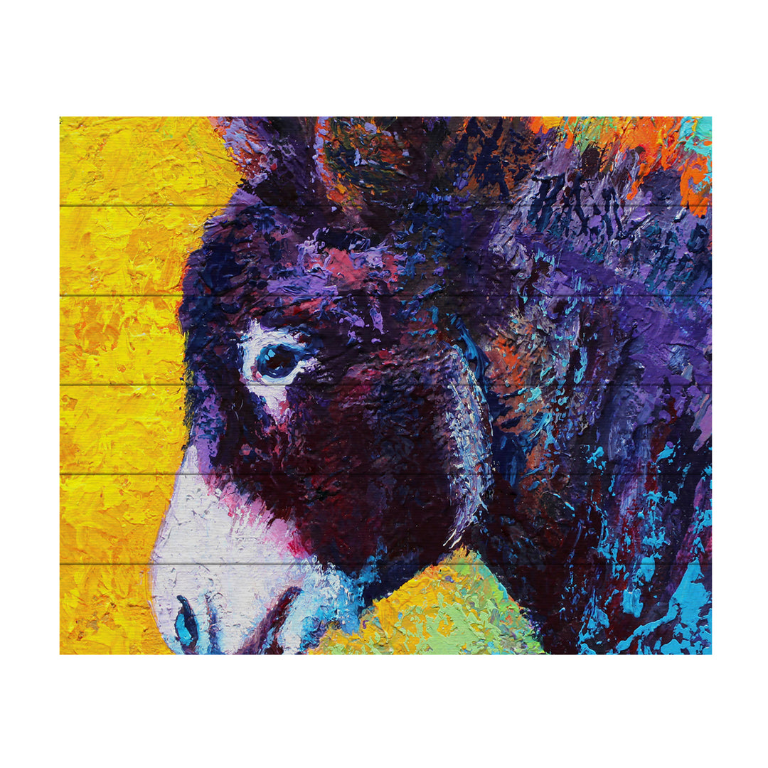 Wooden Slat Art 18 x 22 Inches Titled Donkey Sparky Ready to Hang Picture Image 2