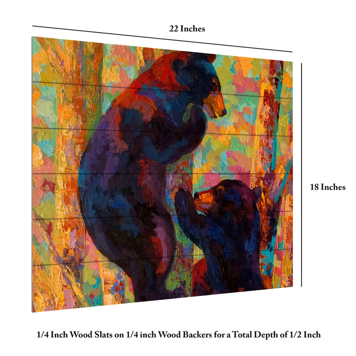 Wooden Slat Art 18 x 22 Inches Titled Two High Ready to Hang Picture Image 6