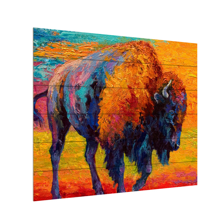 Wooden Slat Art 18 x 22 Inches Titled Spirit Of The Prairie Ready to Hang Picture Image 3