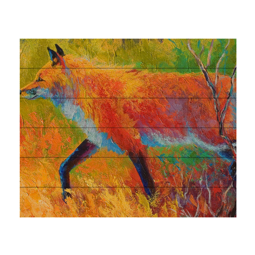 Wooden Slat Art 18 x 22 Inches Titled Red Fox 1 Ready to Hang Picture Image 2