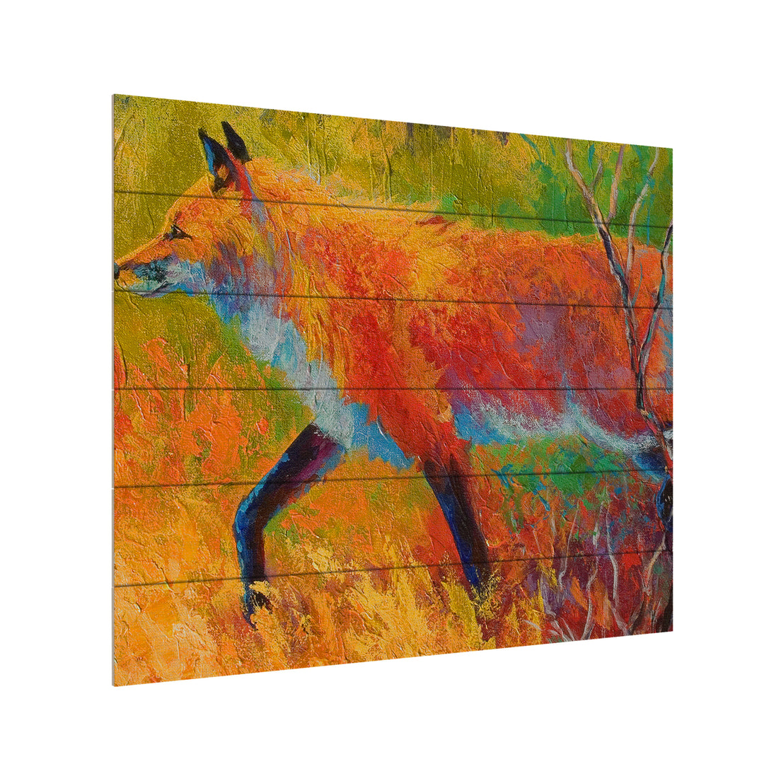 Wooden Slat Art 18 x 22 Inches Titled Red Fox 1 Ready to Hang Picture Image 3