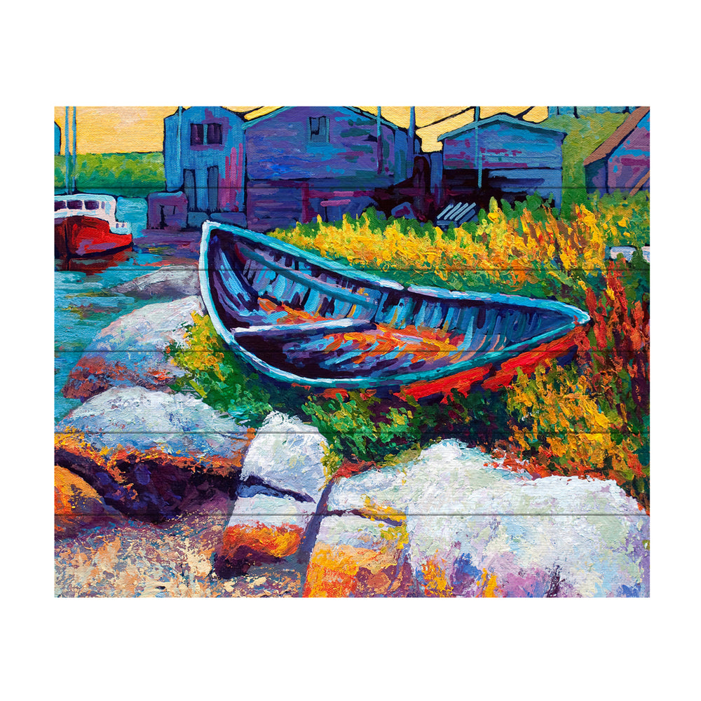 Wooden Slat Art 18 x 22 Inches Titled Judy East Coast Boat Faa Ready to Hang  Picture Image 2
