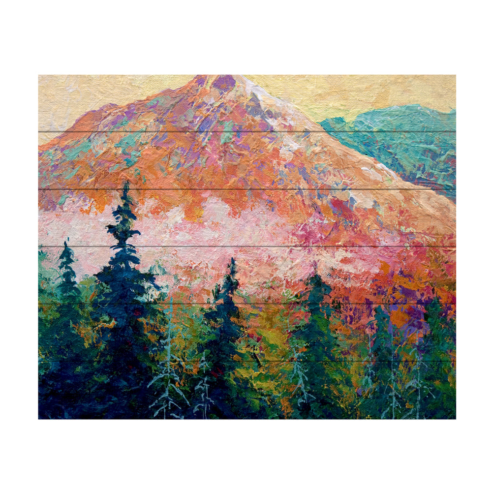 Wooden Slat Art 18 x 22 Inches Titled Mtn Sentinel Ready to Hang  Picture Image 2