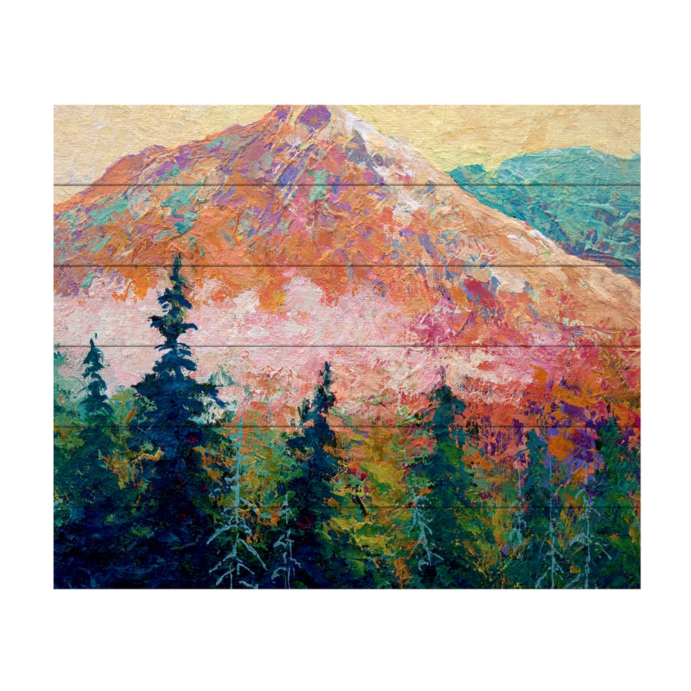 Wooden Slat Art 18 x 22 Inches Titled Mtn Sentinel Ready to Hang Picture Image 2