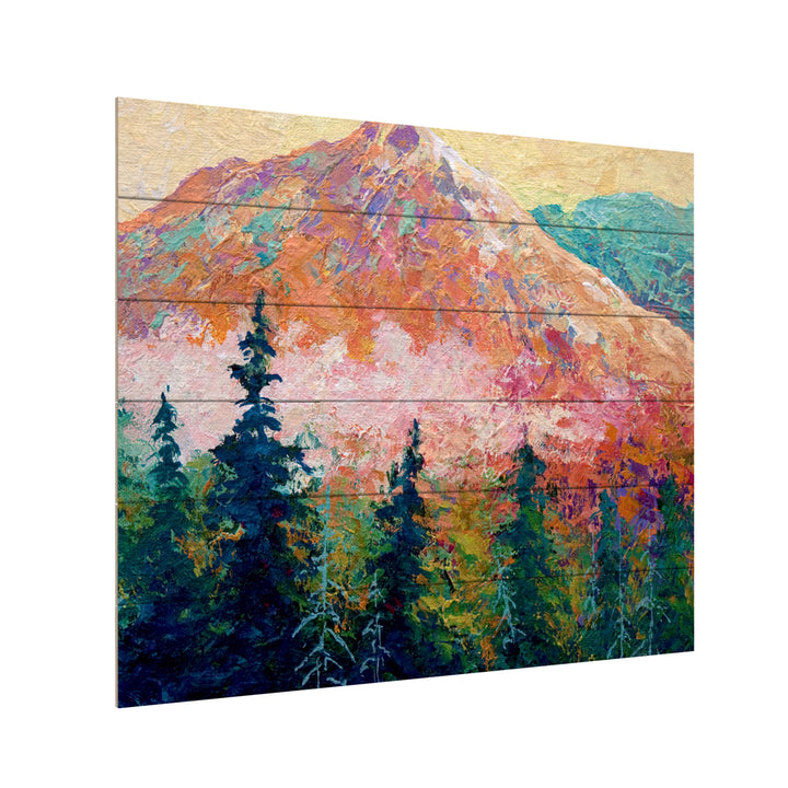 Wooden Slat Art 18 x 22 Inches Titled Mtn Sentinel Ready to Hang Picture Image 3