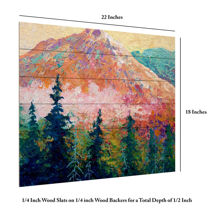 Wooden Slat Art 18 x 22 Inches Titled Mtn Sentinel Ready to Hang Picture Image 6