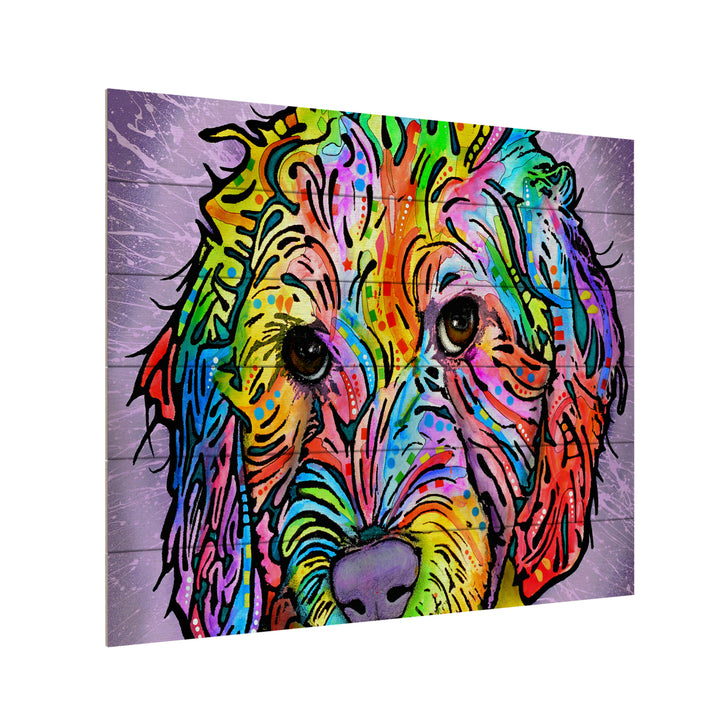 Wooden Slat Art 18 x 22 Inches Titled Sweet Poodle Ready to Hang Picture Image 3