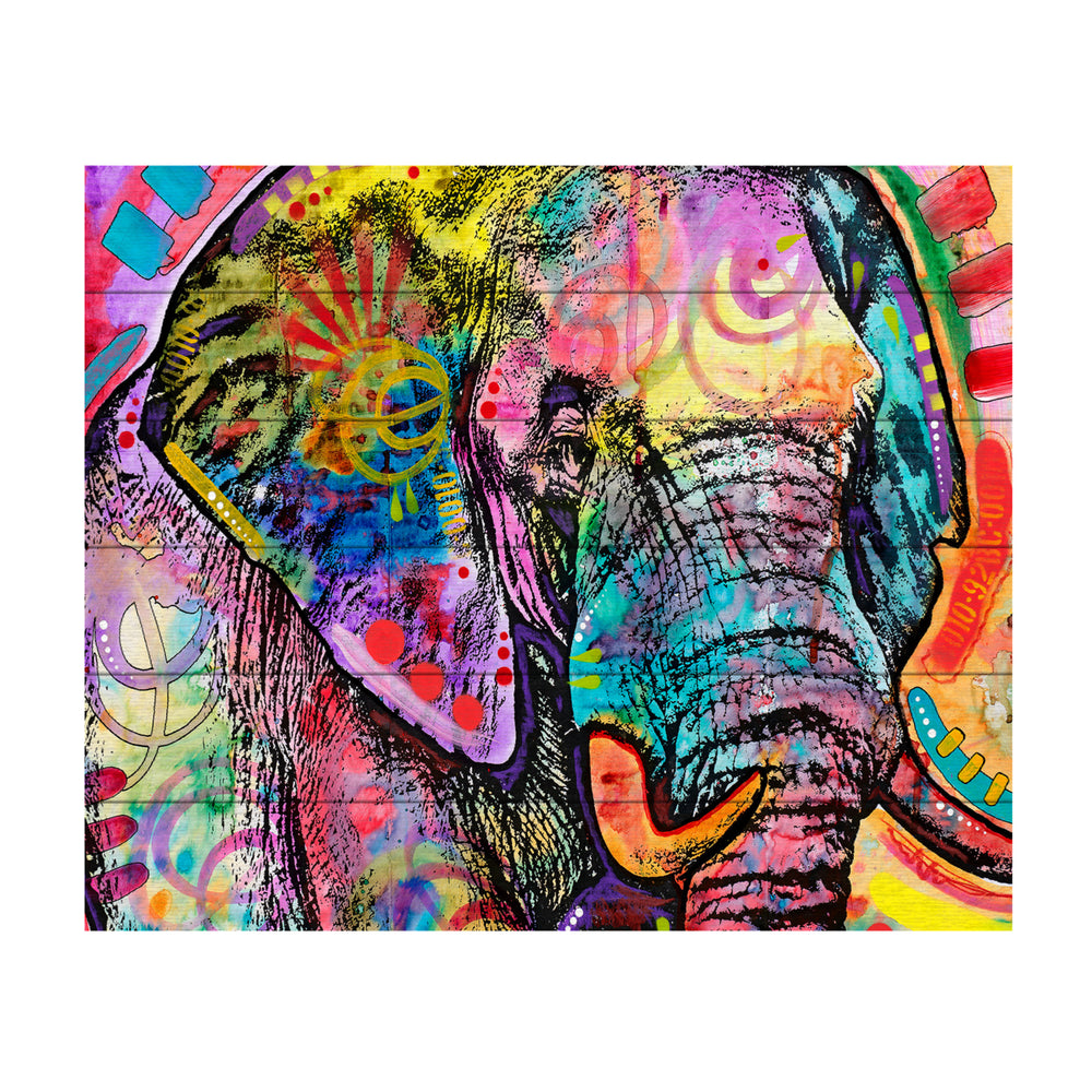 Wooden Slat Art 18 x 22 Inches Titled Elephant Ready to Hang Picture Image 2