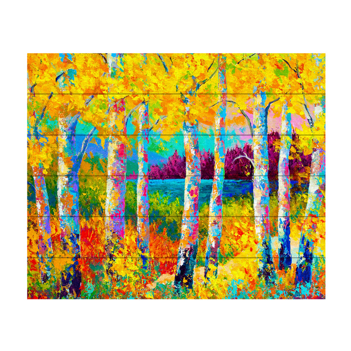 Wooden Slat Art 18 x 22 Inches Titled Autumn Jewels Ready to Hang Picture Image 2