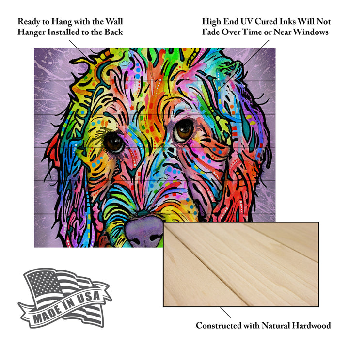 Wooden Slat Art 18 x 22 Inches Titled Sweet Poodle Ready to Hang Picture Image 5