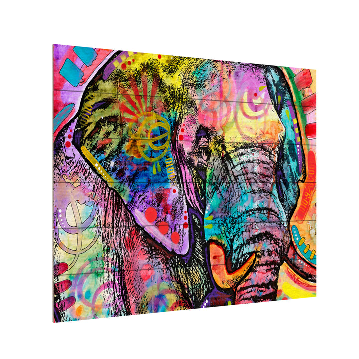 Wooden Slat Art 18 x 22 Inches Titled Elephant Ready to Hang Picture Image 3