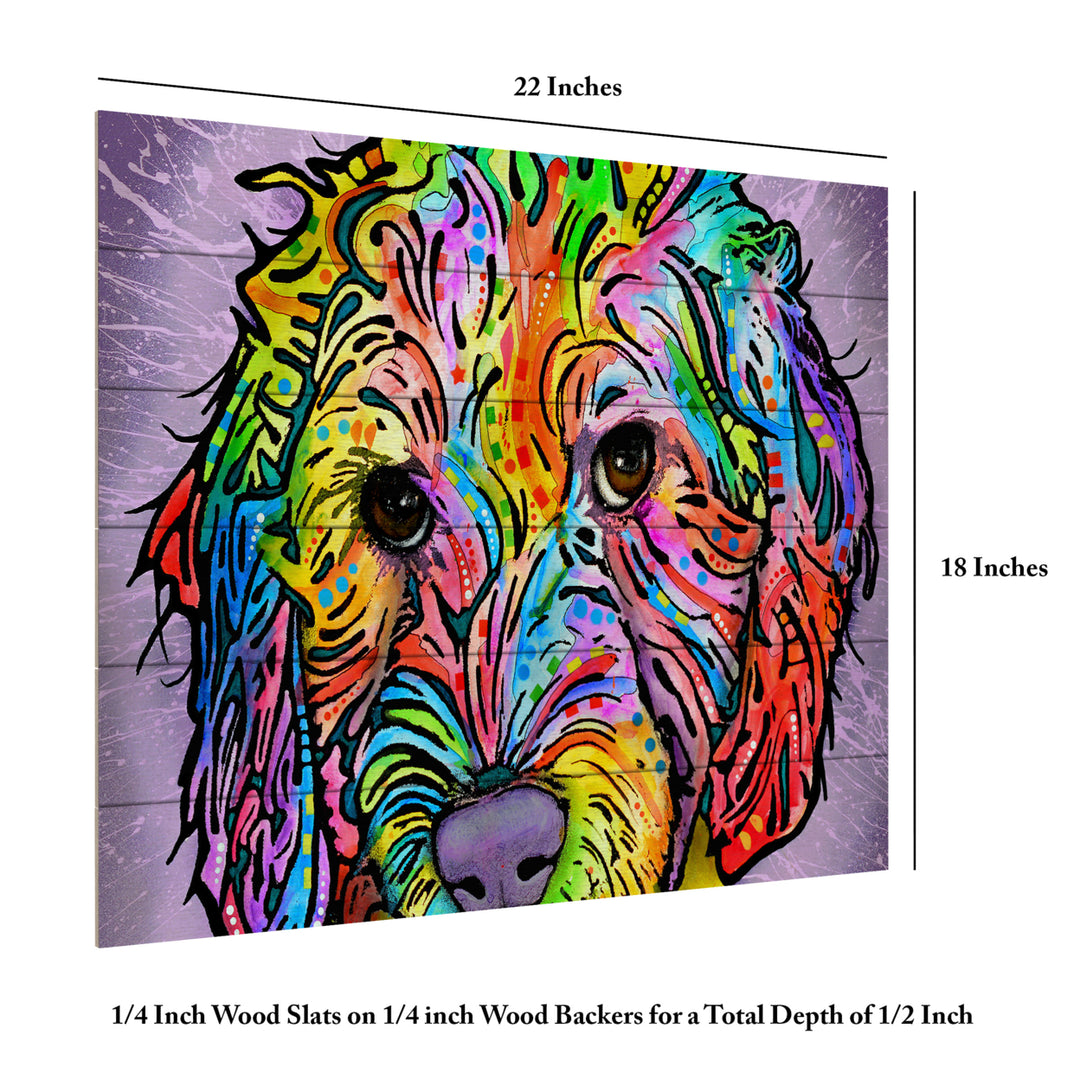 Wooden Slat Art 18 x 22 Inches Titled Sweet Poodle Ready to Hang Picture Image 6