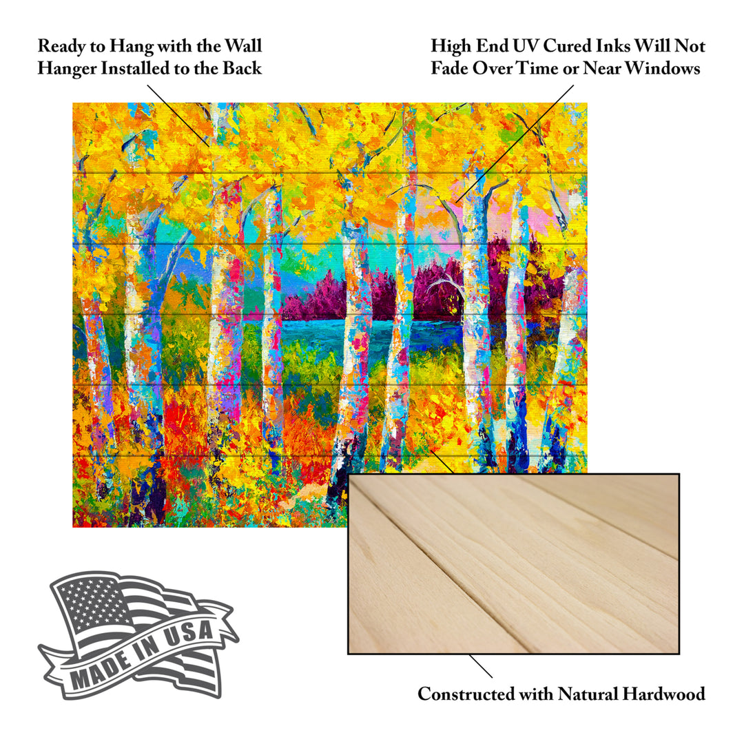 Wooden Slat Art 18 x 22 Inches Titled Autumn Jewels Ready to Hang Picture Image 5