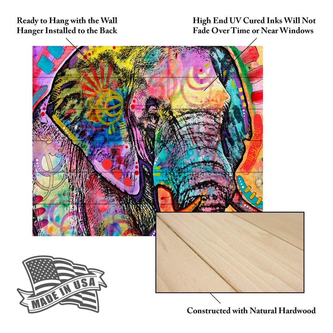 Wooden Slat Art 18 x 22 Inches Titled Elephant Ready to Hang Picture Image 5