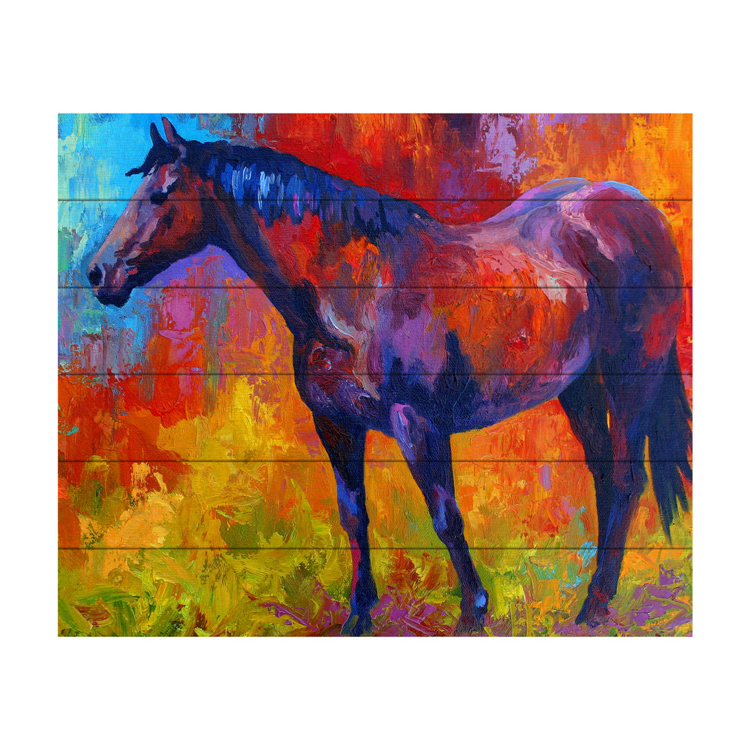 Wooden Slat Art 18 x 22 Inches Titled Bay Mare I Ready to Hang Picture Image 2