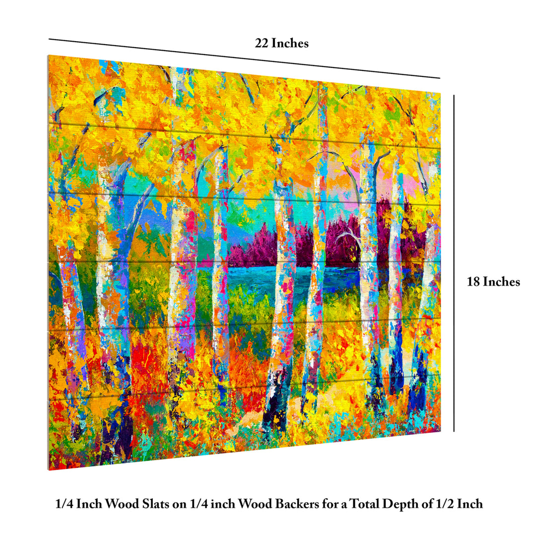 Wooden Slat Art 18 x 22 Inches Titled Autumn Jewels Ready to Hang Picture Image 6