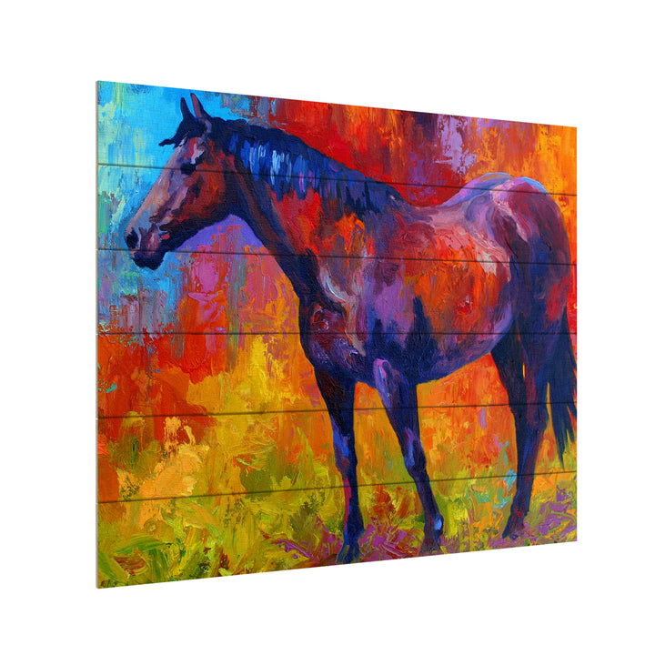 Wooden Slat Art 18 x 22 Inches Titled Bay Mare I Ready to Hang Picture Image 3