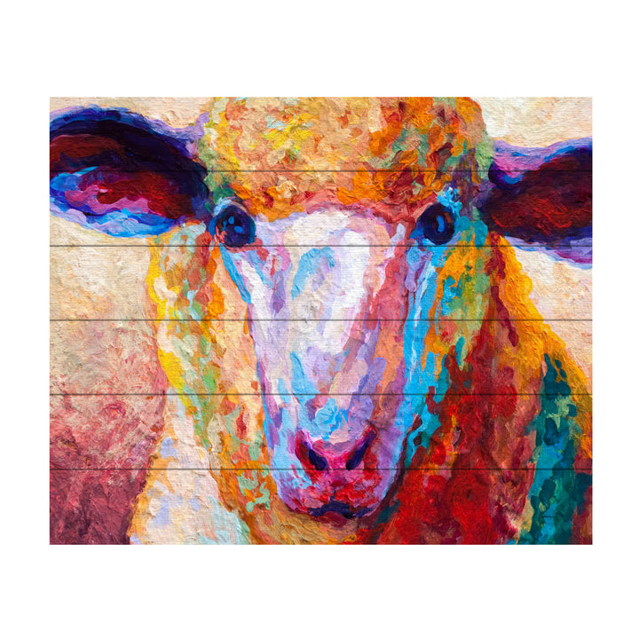 Wooden Slat Art 18 x 22 Inches Titled Dorset Ewe Ready to Hang Picture Image 2