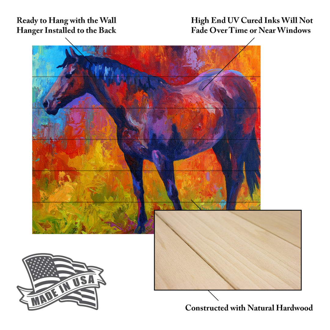 Wooden Slat Art 18 x 22 Inches Titled Bay Mare I Ready to Hang Picture Image 5