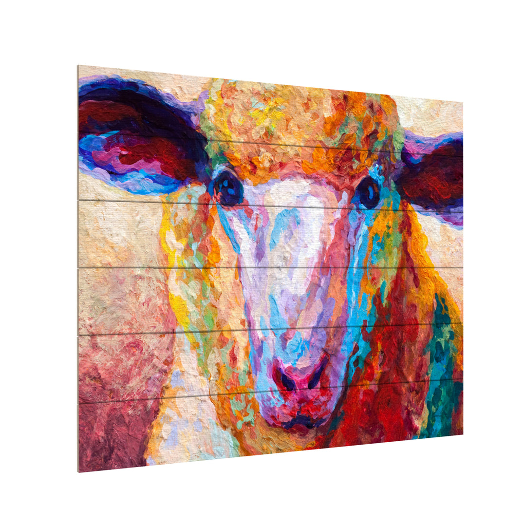 Wooden Slat Art 18 x 22 Inches Titled Dorset Ewe Ready to Hang Picture Image 3