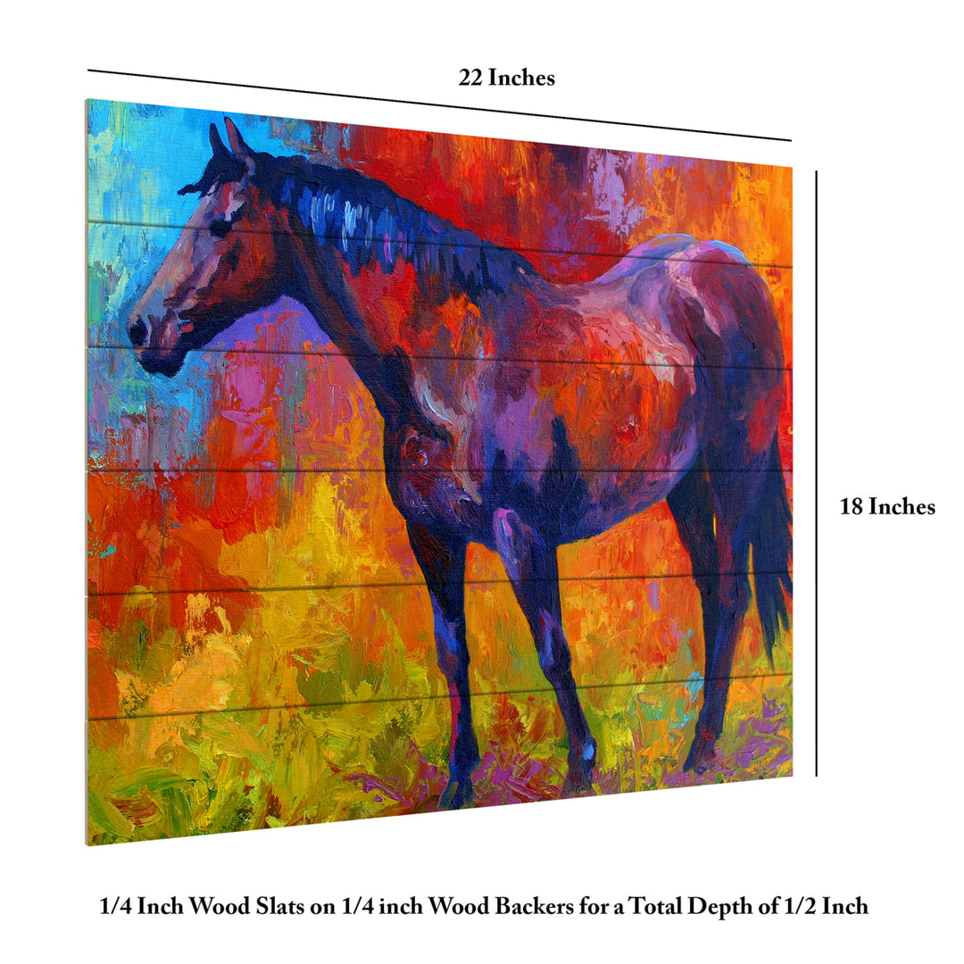 Wooden Slat Art 18 x 22 Inches Titled Bay Mare I Ready to Hang Picture Image 6