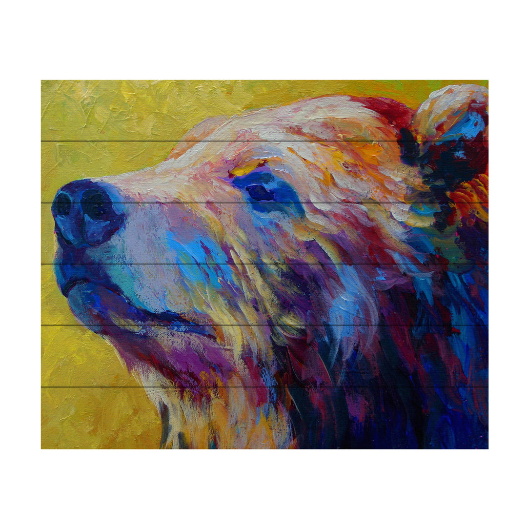 Wooden Slat Art 18 x 22 Inches Titled Pretty Boy Grizz Ready to Hang Picture Image 2