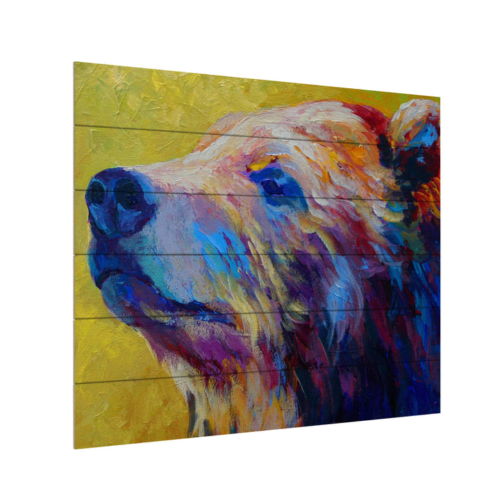 Wooden Slat Art 18 x 22 Inches Titled Pretty Boy Grizz Ready to Hang Picture Image 3